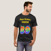 Fun Fireworks + Regenbogenmuster "39" Geburtstag # T-Shirt (Vorne ganz)