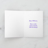 Fun Fireworks + Regenbogenmuster "44" Geburtstag # Karte (Innenseite)