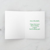 Fun Fireworks + Regenbogenmuster "61" Geburtstag # Karte (Innenseite)