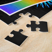 Fun Fireworks + Regenbogenmuster "67" Geburtstag # Puzzle (Seite)