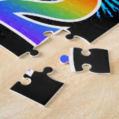 Fun Fireworks + Regenbogenmuster "72" Geburtstag # Puzzle (Seite)