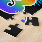 Fun Fireworks + Regenbogenmuster "73" Geburtstag # Puzzle (Seite)