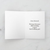 Fun Fireworks + Regenbogenmuster "76" Geburtstag # Karte (Innenseite)