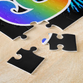 Fun Fireworks + Regenbogenmuster "79" Geburtstag # Puzzle (Seite)