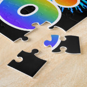 Fun Fireworks + Regenbogenmuster "86" Geburtstag # Puzzle (Seite)