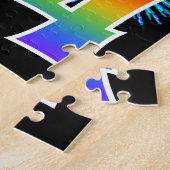 Fun Fireworks + Regenbogenmuster "94" Geburtstag # Puzzle (Seite)