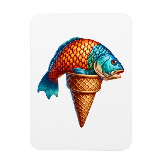 Fun Fish Creamy Cone Magnet (Vertikal)