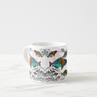 Fun Fish Mug Design using Needle Punch fish design Espressotasse