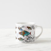 Fun Fish Mug Design using Needle Punch fish design Espressotasse (Rechts)