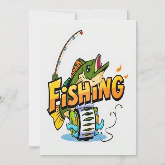 Fun Fishing Adventure Einladung (Vorderseite)