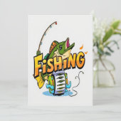 Fun Fishing Adventure Einladung (Stehend Vorderseite)