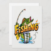 Fun Fishing Adventure Einladung (Vorne/Hinten)