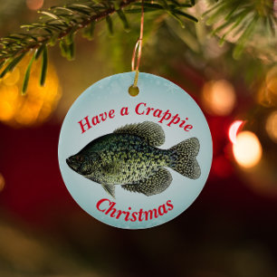 Fun Fishing "Have a Crappie Christmas" Keramik Ornament