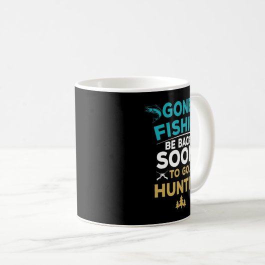Fun Fishing Hunter Junting Fisherman Gift Kaffeetasse (VorderseiteRechts)