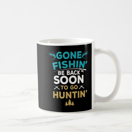Fun Fishing Hunter Junting Fisherman Gift Kaffeetasse (Rechts)