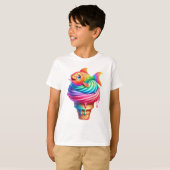 Fun Fishy Dessert Fishy Ice Cream Cone T-Shirt (Vorne ganz)