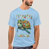 Fun & Flair Maui Turtle Hibiskus Hawaii T-Shirt (Vorderseite)