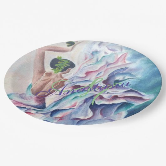 FUN FLAMENCO DANCE PARTY MONOGRAMM PAPPTELLER (Schrägansicht)