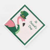 Fun Flamingo Animal Pink St Patrick's Day Serviette (Ecke)