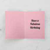 Fun Flamingo Birthday Card Karte (Innenseite)