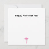 Fun Flamingo Family Weihnachtskarte (Rückseite)