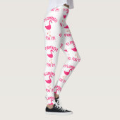 Fun Flamingo für tropisches Vogelmuster Leggings (Rechts)
