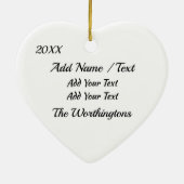 Fun Flamingo Liebe Keramik Ornament (Hinten)