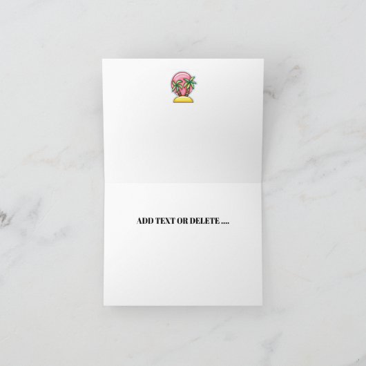 Fun Flamingos Faltkarte Karte (Innenseite)