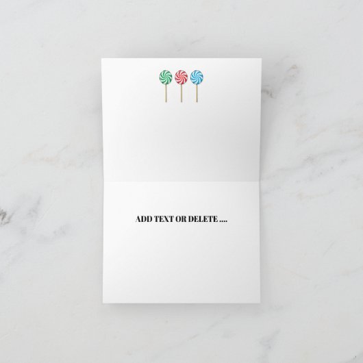 Fun Flamingos Faltkarte Karte (Innenseite)