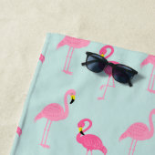 Fun Flamingos Muster Mit Monogramm Strandtuch (Beispiel)