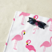 Fun Flamingos Muster Mit Monogramm Strandtuch (Beispiel)