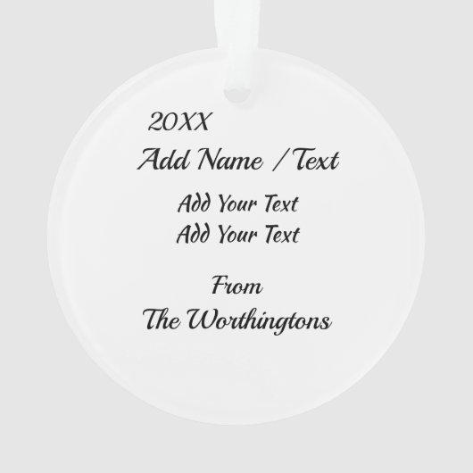 Fun Flamingos Ornament (Rückseite)