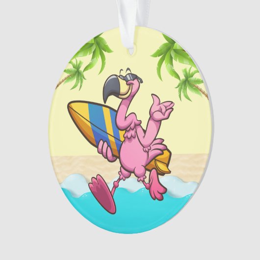 Fun Flamingos Ornament (Vorderseite)