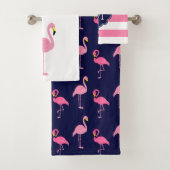 Fun Flamingos Pattern Badhandtuch Set (Insitu)