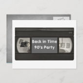 Fun Flash Back VHS Party laden Einladungspostkarte (Vorne/Hinten)