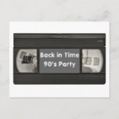 Fun Flash Back VHS Party laden Einladungspostkarte (Vorderseite)