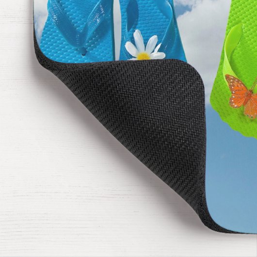 Fun Flip Flops on Clothesline Mousepad (Ecke)