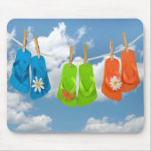 Fun Flip Flops on Clothesline Mousepad (Vorne)