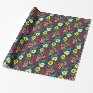 "Fun Floral #1" Abstract Design Wrapping Paper Geschenkpapier