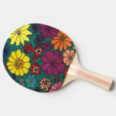 "Fun Floral #1" Ping Pong Paddle Tischtennis Schläger (Seitenansicht)