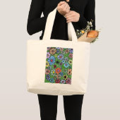 "Fun Floral #2" Floral Tote Bag Jumbo Stoffbeutel (Vorderseite (Produkt))