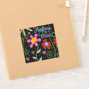 Fun Floral "Alles ist möglich" Aufkleber