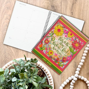 Fun Floral Bible Verse Fröhliche Inspirivität Planer