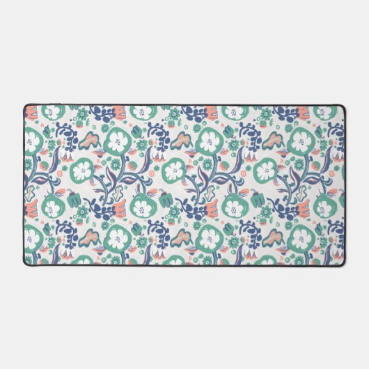 Fun Floral Doodle Design Schreibtischunterlage (Vorderseite)