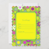 Fun Floral Einladung (Rückseite)