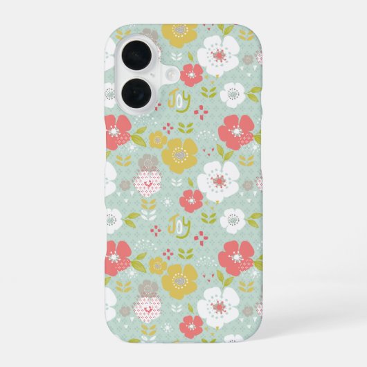 Fun Floral Fantasy iPhone 16 Hülle (Rückseite)