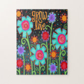 Fun Floral "Grow Liebe" Puzzle (Vertikal)