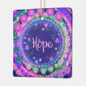 Fun Floral Hope Hübsche Lila Inspirivity Keramikornament (Links)
