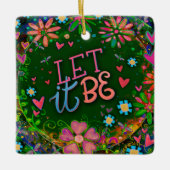 Fun Floral Inspirierend Ließ Es ist Zitat Inspiriv Keramikornament (Vorderseite)