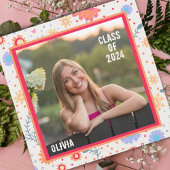 Fun Floral Inspirivity Abschluss Foto Custom Einladung